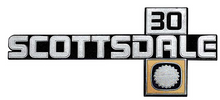 Load image into Gallery viewer, OER Front Fender "Scottsdale 30" Emblem 1981-1988 Chevy Pickup Trucks