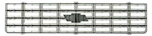 Load image into Gallery viewer, OER Argent Gray Grille Assembly & Bow Tie 1975-1976 Chevy Truck Blazer Suburban