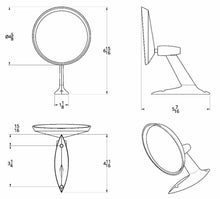 Load image into Gallery viewer, United Pacific Exterior Chrome Mirror 1953-1954 Chevy Bel Air 150 210 Models