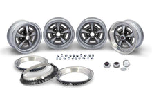 Load image into Gallery viewer, OER 15 X 7 Rally II Wheel Kit Black Center Caps and Nuts 1967-72 Pontiac Models