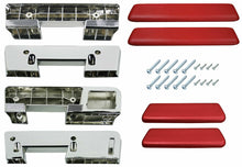 Load image into Gallery viewer, PUI Red Front/Rear Armrest Pad Set 1965-1967 GTO Chevelle Nova Cutlass 442
