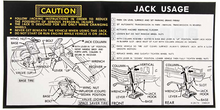 Load image into Gallery viewer, Reproduction Jack Instruction and Caution Decal 1973 Pontiac Ventura Models