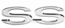 Load image into Gallery viewer, Trim Parts White Front Fender SS Emblem 1973 Chevelle and 1973-1974 Nova (Each)