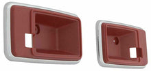 Load image into Gallery viewer, OER Red Inner Door Handle Escutcheon Set 1975-76 Firebird Camaro 1976-79 Nova
