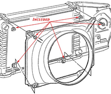Load image into Gallery viewer, OER Fan Shroud Mounting Hardware Kit For 1967-1967 Chevy and GMC Pickup Trucks