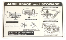 Load image into Gallery viewer, Reproduction Jack Instruction Decal Late 1966 Pontiac GTO LeMans and Tempest