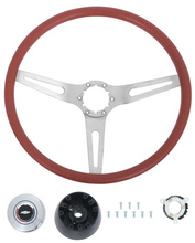 Load image into Gallery viewer, OER 15" Red Grip Cushioned Steering Wheel Kit For 1969-1972 Chevy & GMC Trucks