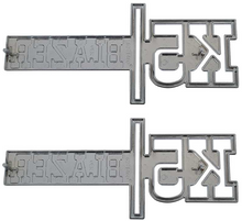 Load image into Gallery viewer, OER Front Fender "K5 Blazer" Emblem Set 1973-1974 Chevy K5 Blazer