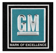 Load image into Gallery viewer, OER Aqua Mark of Excellence Seat Belt Decal 1964-1967 Pontiac Chevy Buick Olds