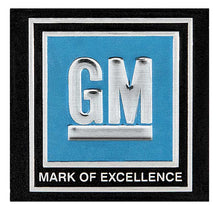 Load image into Gallery viewer, OER Blue Mark of Excellence Seat Belt Decal 1968-1972 Pontiac Chevy Buick Olds