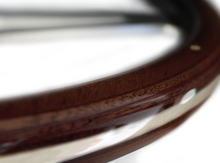 Load image into Gallery viewer, 15" Classic S6 Series Deluxe Espresso Stained Wood Riveted Steering Wheel