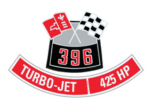 Load image into Gallery viewer, OER 396 With 425 HP Air Cleaner Decal Set Camaro Nova Chevelle Impala Corvette