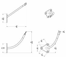 Load image into Gallery viewer, United Pacific Left Hand Exterior Black Mirror Arm 1955-1959 Chevy/GMC Trucks