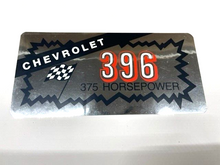 Load image into Gallery viewer, 396 375 Horsepower Valve Cover Decal For Camaro Chevelle Nova Impala Bel Air