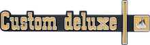Load image into Gallery viewer, Trim Parts  "Custom Deluxe" Dash Panel Emblem For 1973-1974 Chevy Pickup Trucks