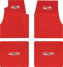 Load image into Gallery viewer, OER 4 Piece Red Ribbed Rubber Floor Mat Set 1955-1957 Chevy Bel Air