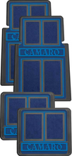 Load image into Gallery viewer, OER 4 Piece Blue Carpeted Floor Mat Set 1967-2002 Chevy Camaro Models