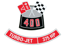 Load image into Gallery viewer, OER 400 With 375 HP Air Cleaner Decal Set Camaro Nova Chevelle Impala Corvette