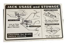 Load image into Gallery viewer, Reproduction Jack Instruction Decal Late 1964 Pontiac GTO LeMans and Tempest