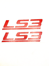 Load image into Gallery viewer, Red LS3 Decal Set For Camaro Corvette GTO Firebird Trans AM Custom