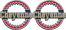 Load image into Gallery viewer, OER Rear Quarter Panel "Chyenne" Emblem Set 1973-1979 Chevy K5 Blazer