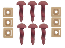 Load image into Gallery viewer, Red Rear Hatch Panel Trim Screw and Nut Set 1982-1992 Firebird/Trans AM & Camaro