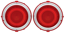 Load image into Gallery viewer, United Pacific Right and Left Hand Tail Light Lens Set 1970-1973 Chevy Camaro