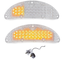 Load image into Gallery viewer, United Pacific Clear Sequential LED Parking Light Set 1955 Chevy Bel Air 150 210
