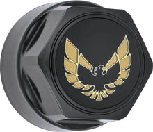 Load image into Gallery viewer, OER 881151 1977-1981 Pontiac Firebird Wheel Center Cap Set Gloss Black Gold Bird