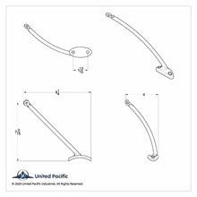 Load image into Gallery viewer, United Pacific Chrome 5" Mirror Head and Arm Set 1947-1955 Chevy/GMC Truck