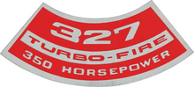 Load image into Gallery viewer, OER Air Cleaner Decal Turbo-Fire 327/350 HP Camaro Nova Chevelle Impala Corvette