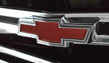 Load image into Gallery viewer, OER Red Grille Bowtie Emblem For 1967-1968 Chevy Pickup Trucks and Suburbans