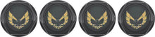 Load image into Gallery viewer, OER Wheel Center Cap Set Gloss Black w/ Early Gold Bird Logo 1977-1981 Firebird