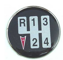 Load image into Gallery viewer, 4-Speed Shift Knob Emblem With Chrome Edging 1970-1981 Pontiac Firebird Trans AM