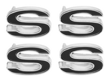 Load image into Gallery viewer, Trim Parts Black Front Fender SS Emblem Set 1969-1972 Chevy Camaro Models