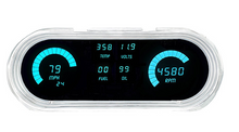 Load image into Gallery viewer, Intellitronix Teal LED Digital Gauge Cluster 1962-1965 Chevy II Nova Models