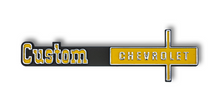 Load image into Gallery viewer, Trim Parts "Custom" Dash Panel Emblem For 1973-1974 Chevy Pickup Trucks