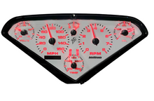 Load image into Gallery viewer, Intellitronix Red LED Analog Replacement Gauge Cluster 1955-1959 Chevy Trucks