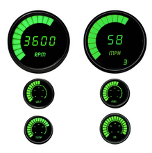 Load image into Gallery viewer, Universal Gree nLED Digital Bargraph Gauge Set With Black Bezel Custom & Hotrod