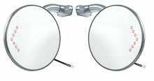 Load image into Gallery viewer, United Pacific 4" Curved Arm Convex Peep Mirror LED Turn Signal Hotrod Rat Rod
