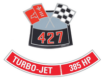 Load image into Gallery viewer, OER 427 With 385 HP Air Cleaner Decal Set Camaro Nova Chevelle Impala Corvette