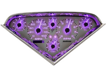 Load image into Gallery viewer, Intellitronix Purple LED Analog Replacement Gauge Cluster 1955-1959 Chevy Trucks