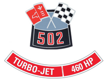Load image into Gallery viewer, OER 502 With 460 HP Air Cleaner Decal Set Camaro Nova Chevelle Impala Corvette