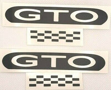 Load image into Gallery viewer, Gloss Black Fender Emblem Lettering Overlay Decal Set 2004-2005 Pontiac GTO