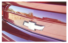 Load image into Gallery viewer, Flat Black Rear Bowtie Overlay Decal For 2010-2013 Chevy Camaro Models