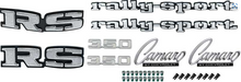 Load image into Gallery viewer, OER Exterior Diecast Zinc RS-350 Emblem Kit For 1969 Chevy Camaro With RS Option