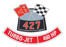 Load image into Gallery viewer, OER 427 With 460 HP Air Cleaner Decal Set Camaro Nova Chevelle Impala Corvette