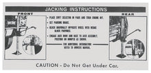 Load image into Gallery viewer, Trunk Jacking Instructions Decal For 1967 Cadillac DeVille and Fleetwood