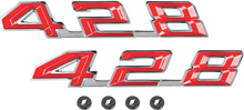 Load image into Gallery viewer, OER Chrome Plated Zinc Die-Cast 428 Hood Emblems Set 1967-1969 Pontiac Firebird