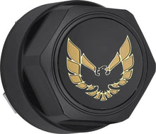 Load image into Gallery viewer, OER Wheel Center Cap Set Flat Black w/ Early Gold Bird Logo 1977-1981 Firebird